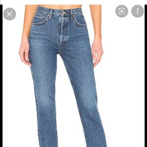 Agolde Riley High Rise Raw Hem